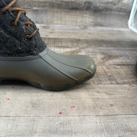 Sperry Womens Waterproof Emboss Wool Duck Boots Rain Snow Size 9M - Picture 15 of 16